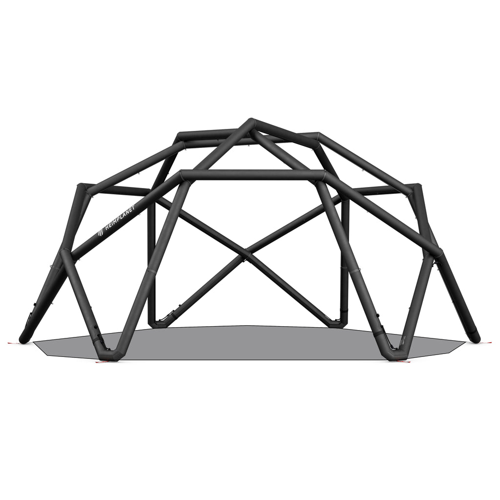 Eine Einheit mit dem Zelt/Das Groundsheet ist genau auf den Umriss des Zelts zugeschnitten und wird in den Rahmen eingehängt. Somit kann es nicht verrutschen und verhindert, anders als eine überstehende Zeltunterlage, dass Regenwasser unter den Zeltboden geführt wird.