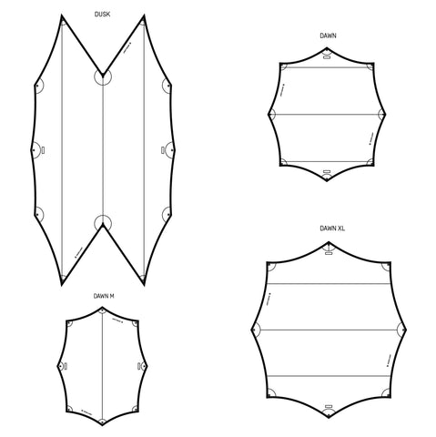 Re-stored DAWN M Tarp, grau