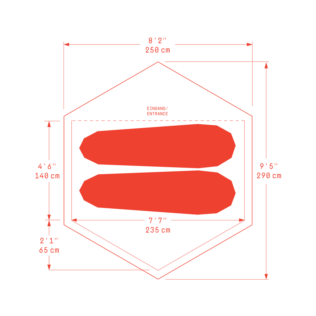 Kirra; 4-Season, Neon Red/Castlerock