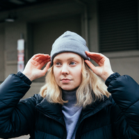 Beanie, Basic heather Grey