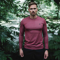 COOLEVER Longsleeve reflective logo ball; aubergine