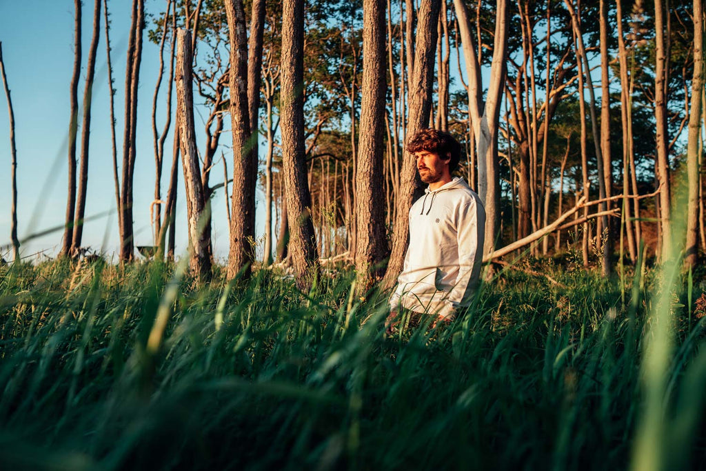 Merino-Mix Hoodie; light grey