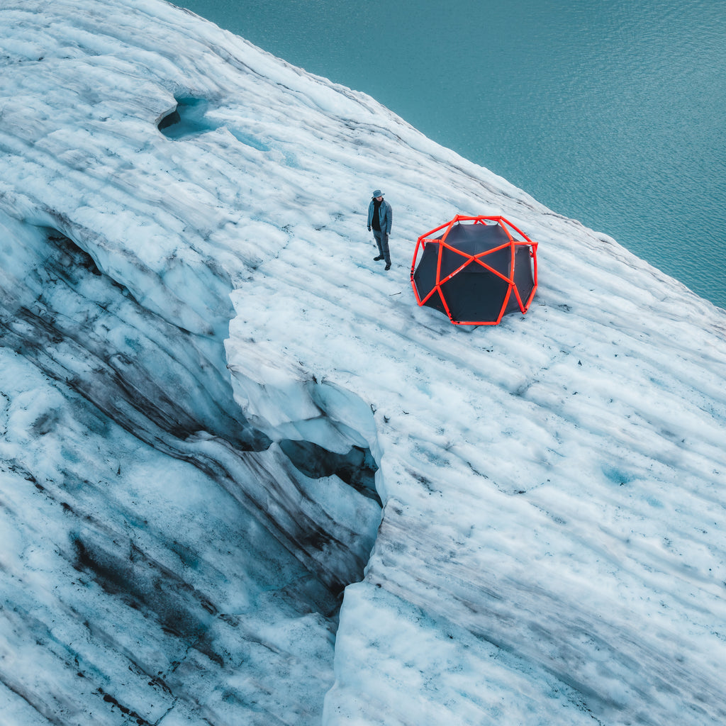 THE CAVE XL; 4-Season, Neon Red/Castlerock