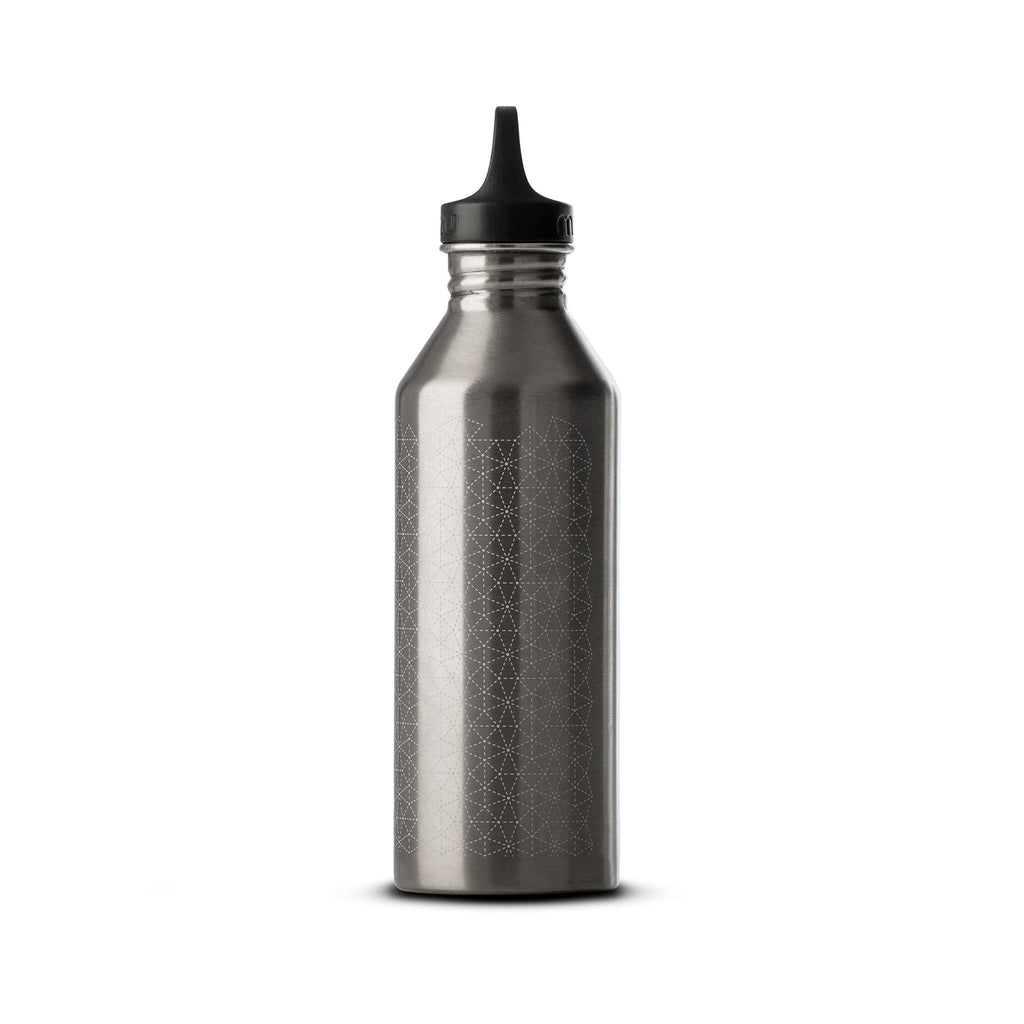 HPT x MIZU Cairo Grid 750 ML, silver, white