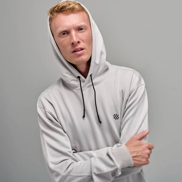 Merino-Mix Hoodie, light grey
